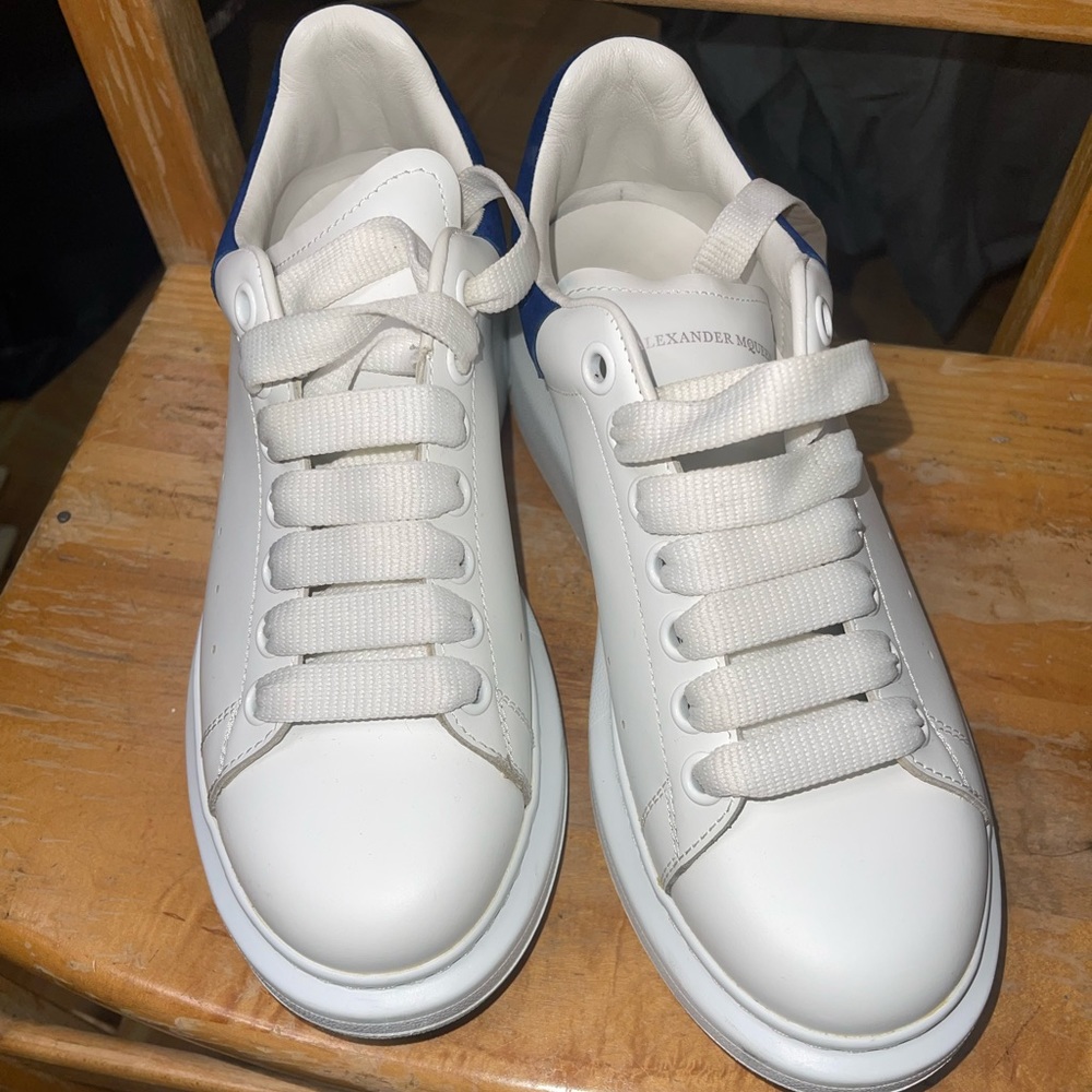 Alexander McQueen oversized sneaker with navy blue detail